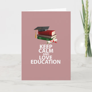 Behålla Lugn och Kärlek Education Motivational Pri Kort