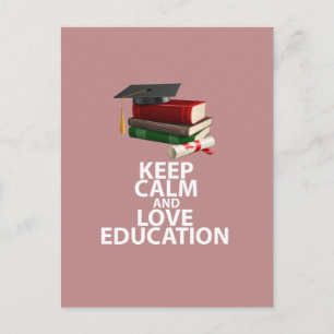 Behålla Lugn och Kärlek Education Motivational Pri Vykort
