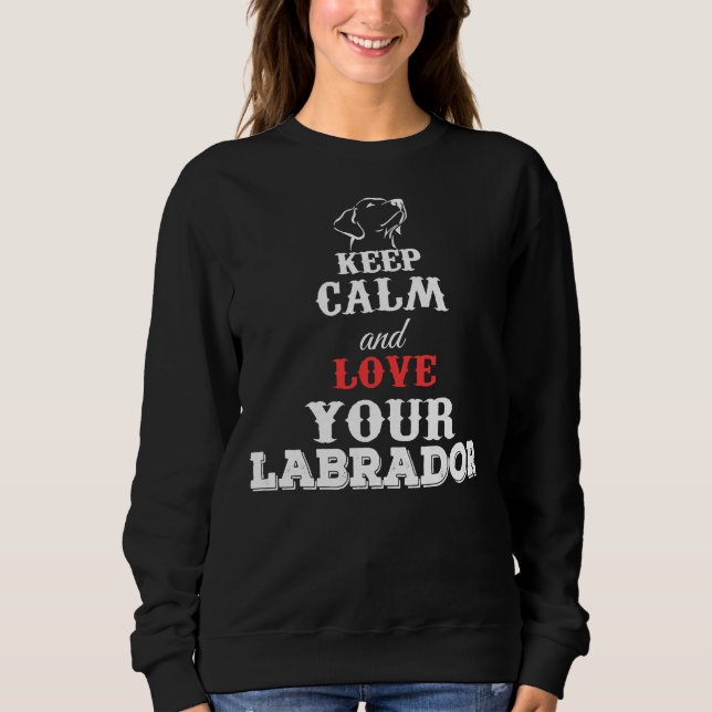 Behålla Lugn och Kärlek er labrador T Shirt (Framsida)