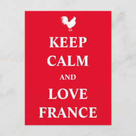 Behålla lugn och kärlek Frankrike Vykort