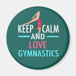 Behålla Lugn och Kärlek Gymnastika Magnet