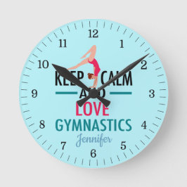 Behålla Lugn och Kärlek Gymnastika Rund Klocka