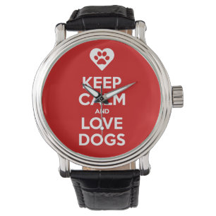 Behålla Lugn och Kärlek Hundar eWatchFactory Watch Armbandsur