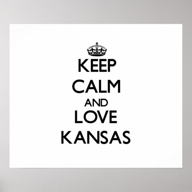 Behålla Lugn och Kärlek Kansas Poster (Framsidan)