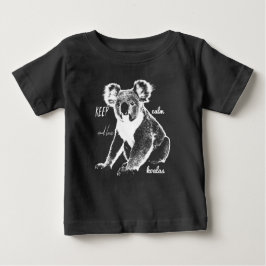 Behålla lugn och kärlek Koalas Baby T-Shirt