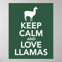 Behålla Lugn och Kärlek Llamas skriver ut eller po