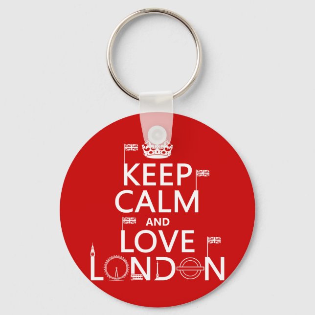 Behålla Lugn och Kärlek London Nyckelring (Framsida)