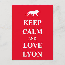 Behålla lugn och kärlek Lyon Vykort