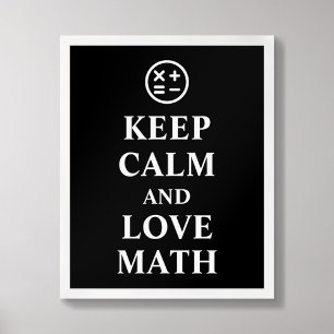 Behålla Lugn och Kärlek matematiska symboler Typog Poster