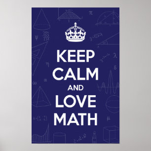 Behålla Lugn och Kärlek Math Poster