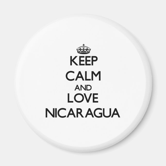 Behålla Lugn och Kärlek Nicaragua Magnet (Framsidan)