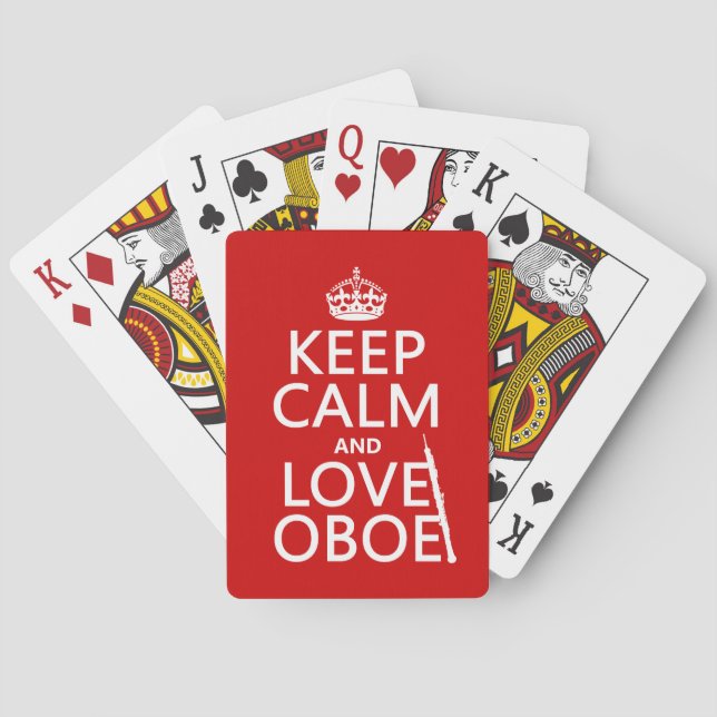 Behålla Lugn och Kärlek Oboe (oavsett bakgrund fär Spelkort (Baksidan)