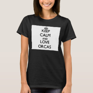 Behålla lugn och Kärlek Orcas Tee