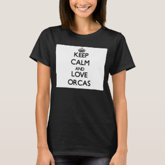 Behålla lugn och Kärlek Orcas Tee