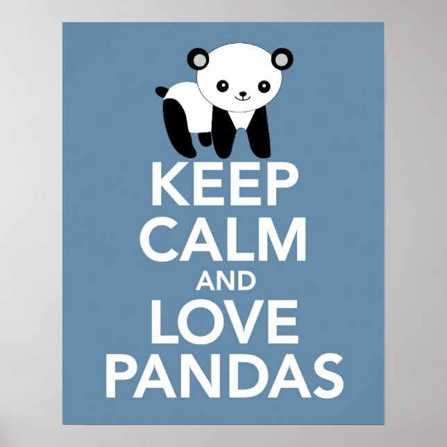 Behålla Lugn och Kärlek Pandor ska tryckas eller p Poster (Framsidan)