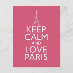 Behålla Lugn och Kärlek Paris Vykort
