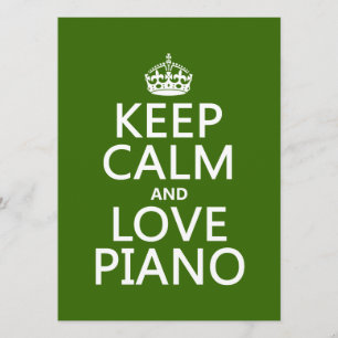 Behålla Lugn och Kärlek Piano (eventuellt bakgrund Inbjudningar