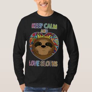 Behålla Lugn och Kärlek-platser för Sloth Active T Shirt
