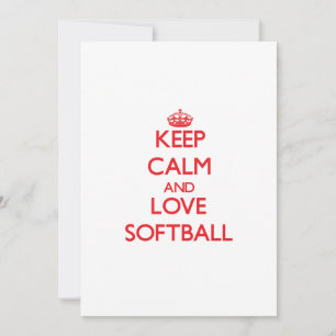 Behålla lugn och kärlek Softball
