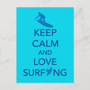 Behålla Lugn och Kärlek Surfing-presentval Vykort