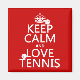 Behålla Lugn och Kärlek tennis Magnet