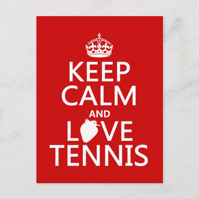 Behålla Lugn och Kärlek tennis (oavsett färg) Vykort (Framsida)