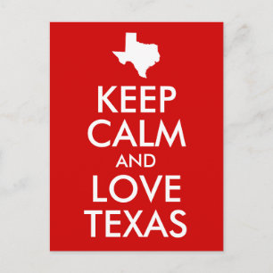 Behålla Lugn och Kärlek Texas Red Vykort