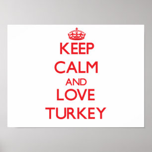 Behålla Lugn och Kärlek Turkiet Poster