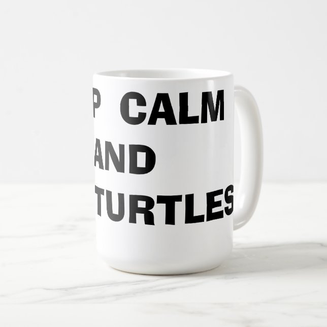 Behålla Lugn och Kärlek Turtles Kaffemugg (Framsida höger)