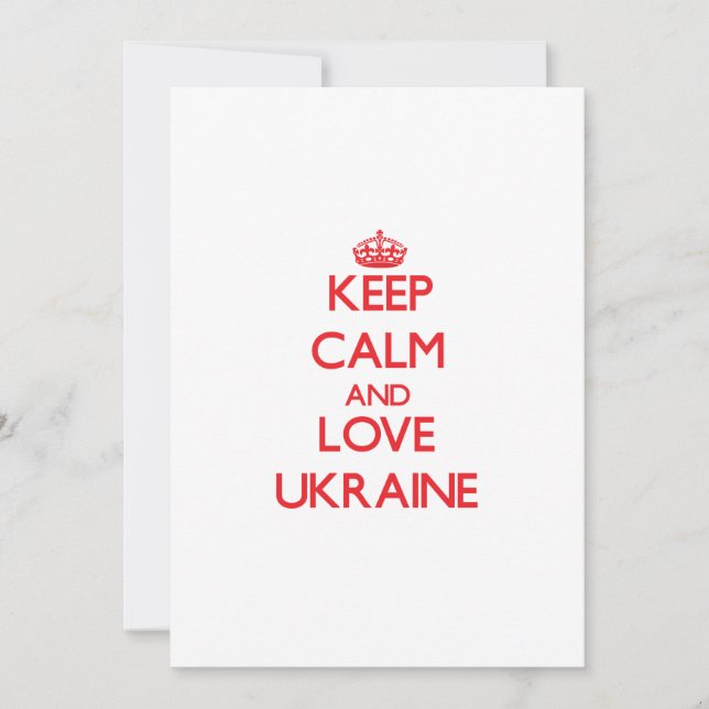 Behålla Lugn och Kärlek Ukraina (Framsida)