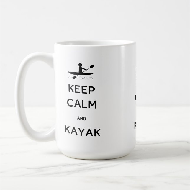 Behålla Lugn och Kayak-kaffe Mugg (Vänster)