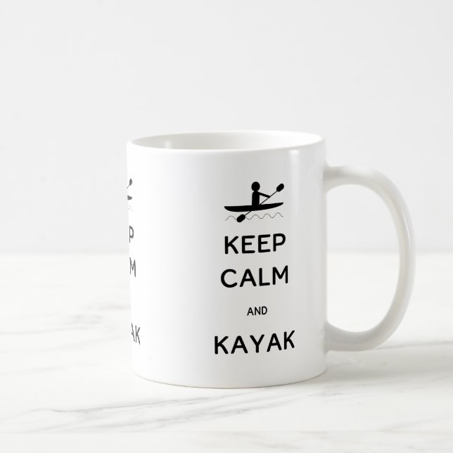 Behålla Lugn och Kayak Kaffemugg (Höger)