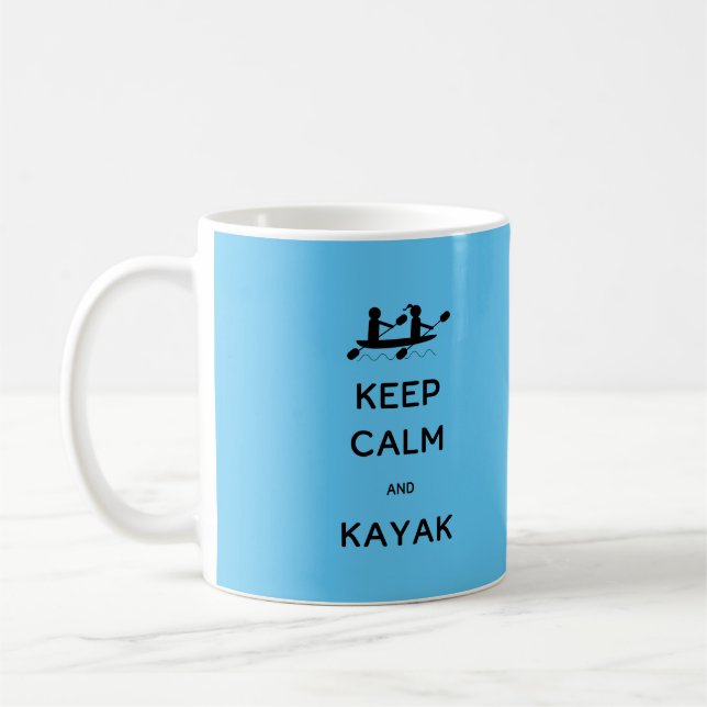 Behålla Lugn och Kayak med mig Kaffemugg (Vänster)