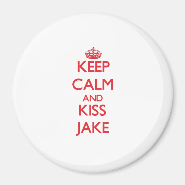 Behålla Lugn och Kiss Jake Magnet (Framsidan)