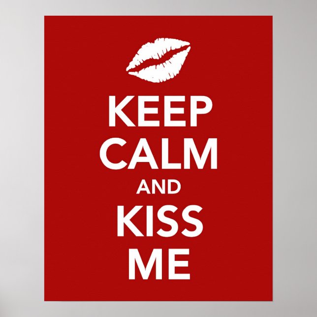 Behålla Lugn och Kiss Me poster (Framsidan)