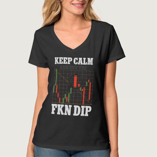 Behålla Lugn och köp FKN-kryptoinnehavaren T Shirt (Framsida)