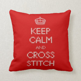 Behålla Lugn och Kor Stitch Kudde