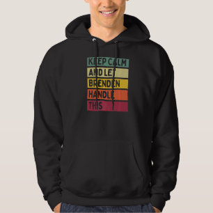 Behålla Lugn och låt Brenden hantera denna Retro-o Hoodie
