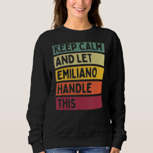 Behålla Lugn och låt Emiliano hantera denna Retro- T Shirt