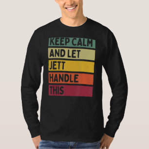 Behålla Lugn och låt JET hantera den här Retro-off T Shirt