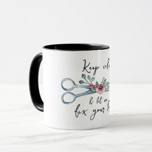 Behålla lugn och låt mig fixa håret, Hair Stylist Mugg