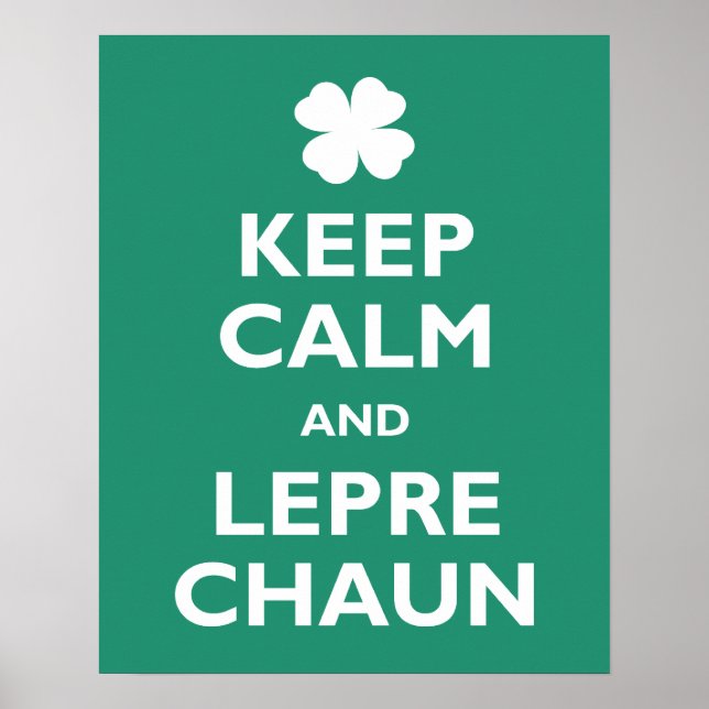 Behålla Lugn och Leprechaun Poster (Framsidan)