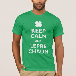 Behålla Lugn och Leprechaun Tee Shirt