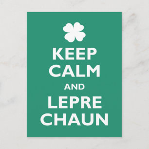 Behålla Lugn och Leprechaun Vykort