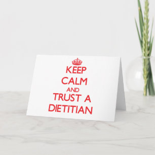 Behålla Lugn och lita på en dietitist Kort
