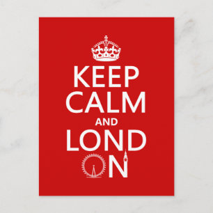 Behålla Lugn och Lond On (London) Vykort