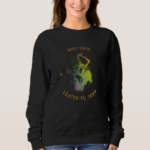 Behålla lugn och lyssna på jazz. t shirt