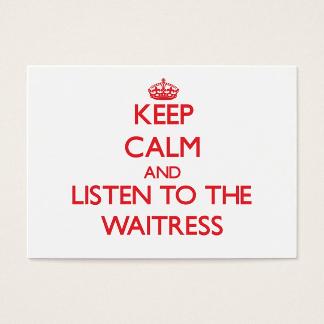 Behålla Lugn och lyssna på resväskan Visitkort (Framsidan)