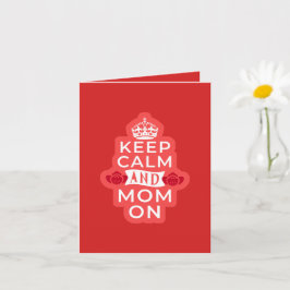 Behålla Lugn och Mamma på Mammor Kort