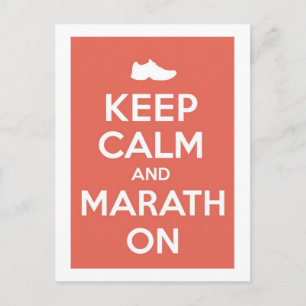 Behålla Lugn och Marathon Vykort